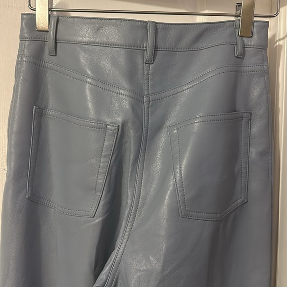 NWOT Women’s Wilfred Aritzia Baby Blue Faux Vegan Leather Pants Size 2 - Picture 6 of 9
